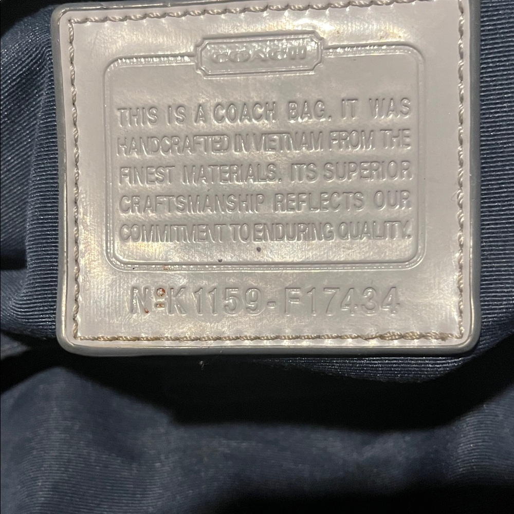 Coach Dark Light Blue Hobo Handbag
